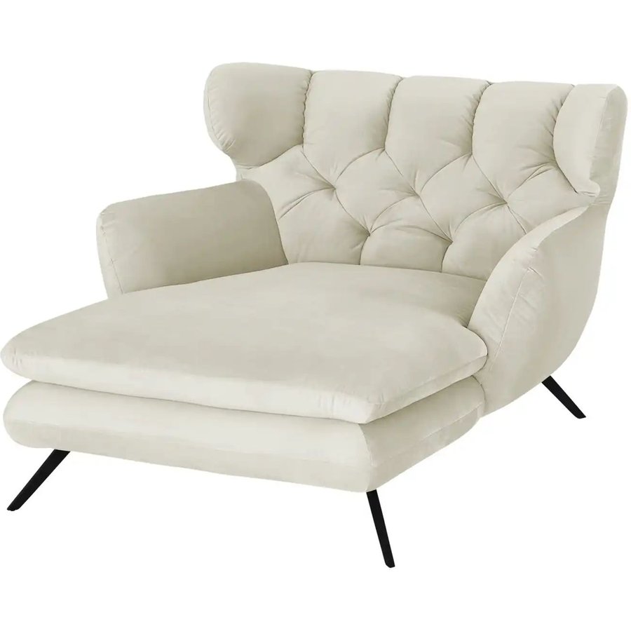 Jette Home Longseat-Sessel Samt Caldara, creme