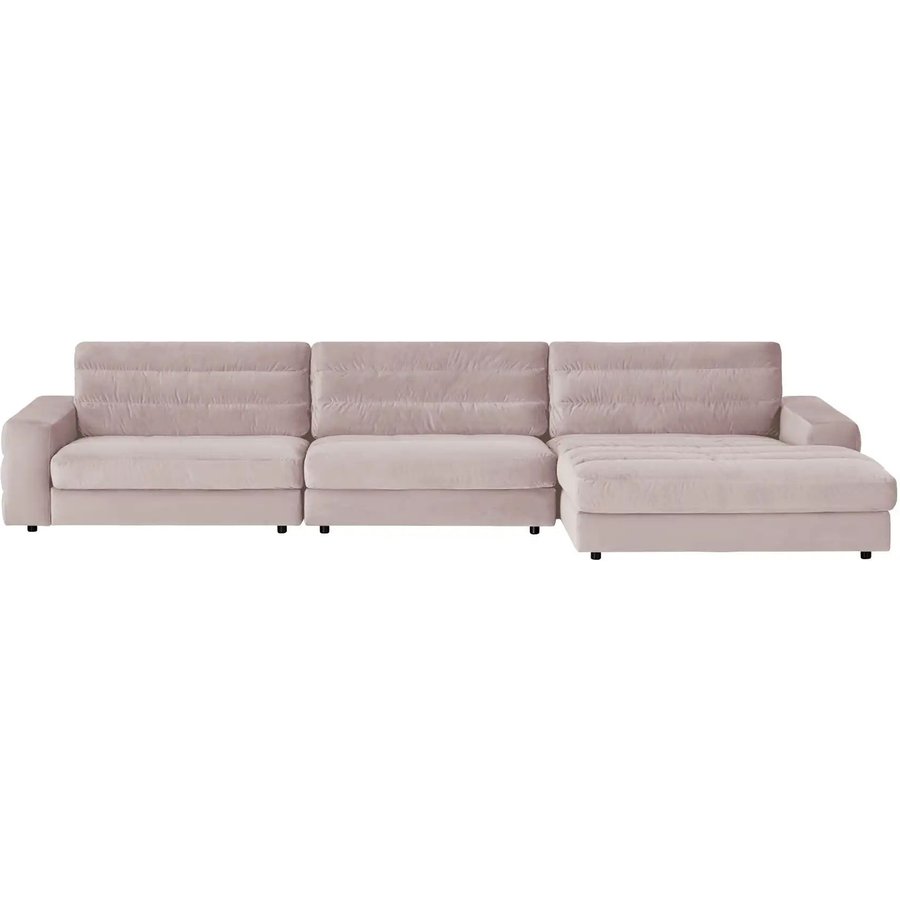 Ecksofa Samt Scarlatti, rosa/pink