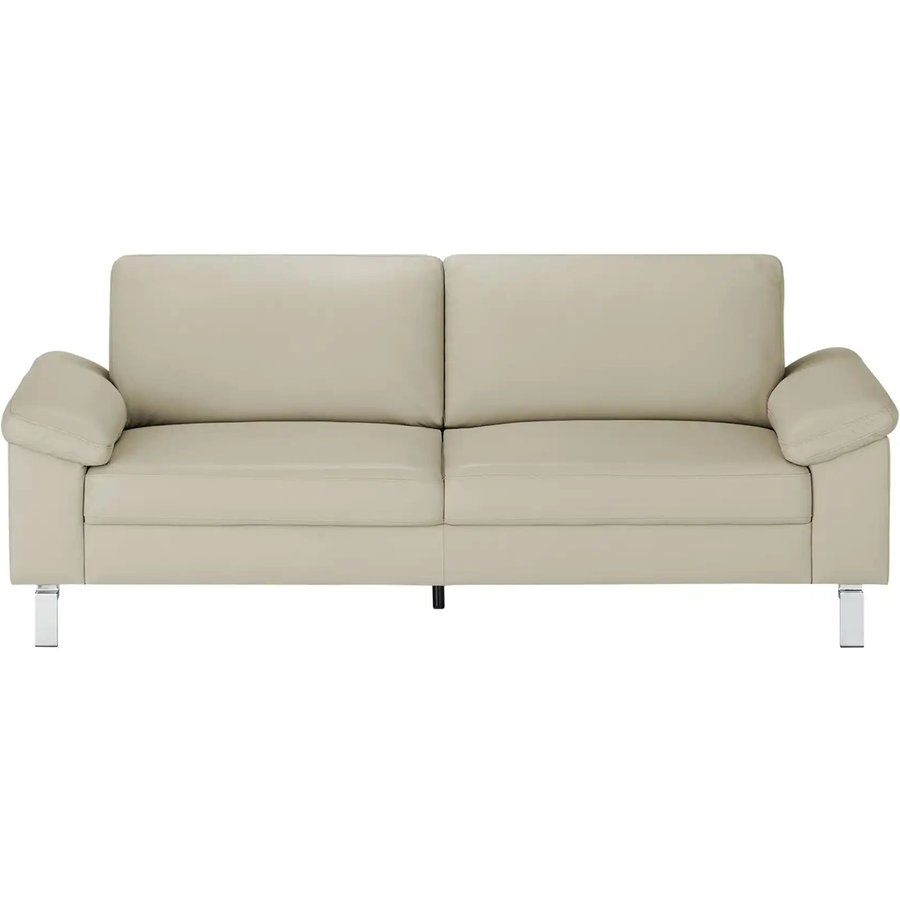 Max Schelling Ledersofa mit Winkelfüßen Maximum, creme