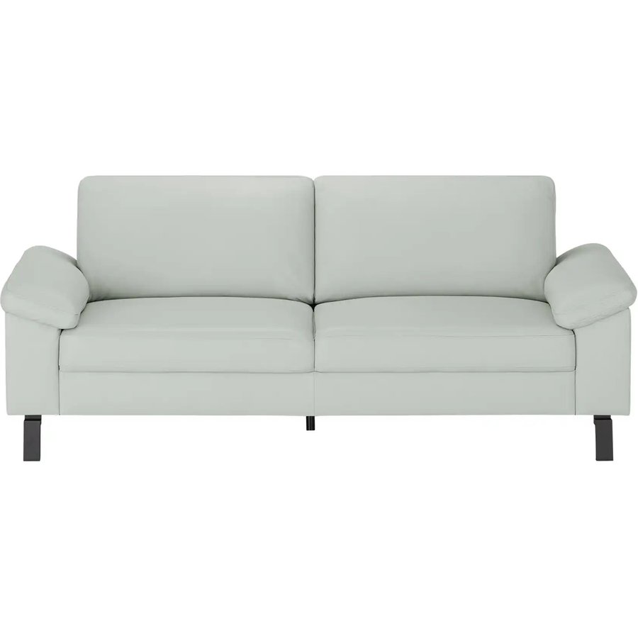 Max Schelling Ledersofa mit Winkelfüßen Maximum, grau