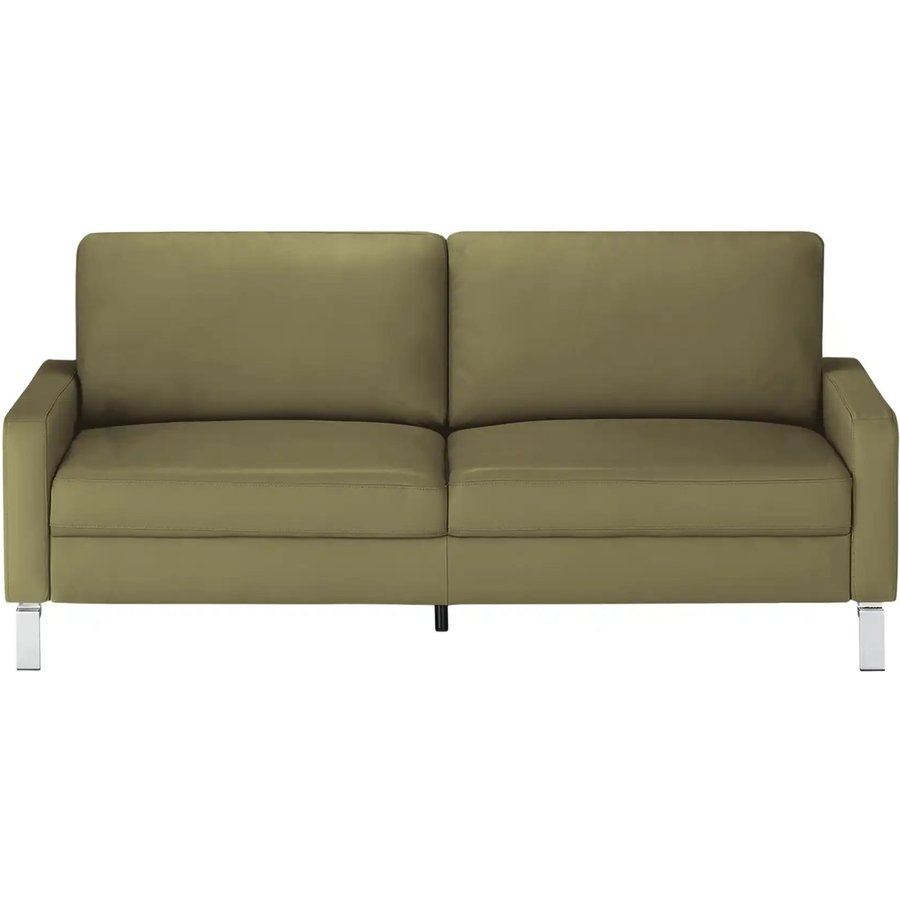 Max Schelling Ledersofa mit Winkelfüßen Maximum, grün
