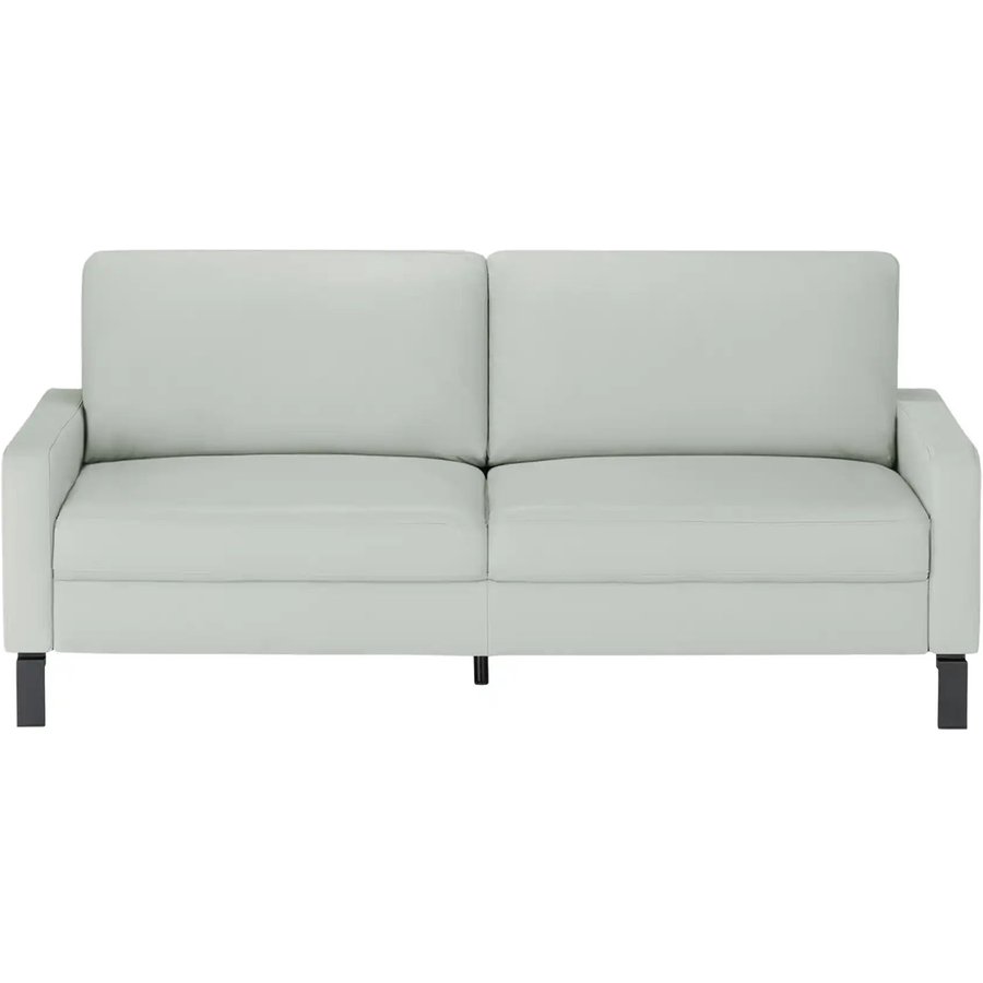 Max Schelling Ledersofa mit Winkelfüßen Maximum, grau