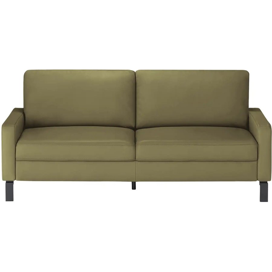 Max Schelling Ledersofa mit Winkelfüßen Maximum, grün