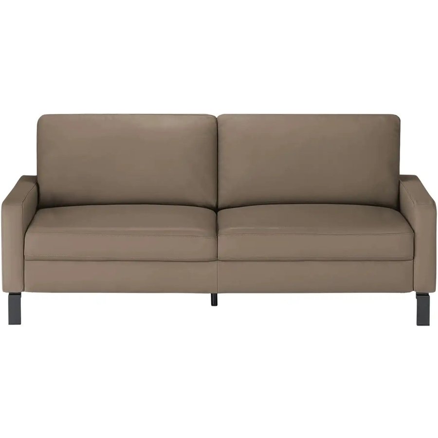 Max Schelling Ledersofa mit Winkelfüßen Maximum, braun