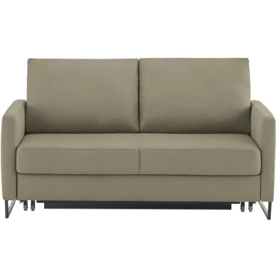 Schlafsofa aus Flachgewebe Fürth, braun