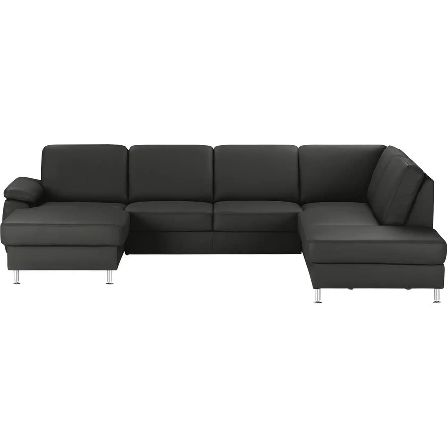 meinSofa Wohnlandschaft mit Sitz- und Rückenbezug aus Leder Kathi, schwarz