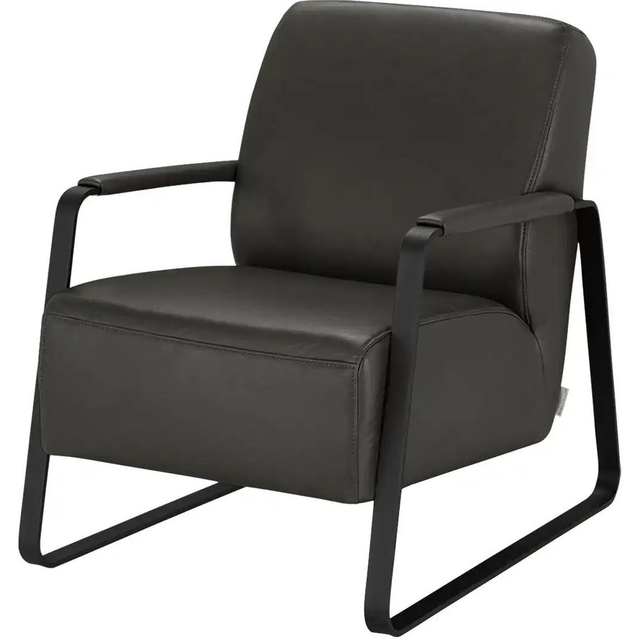 W.SCHILLIG Leder Sessel 17350 Quadroo, grau