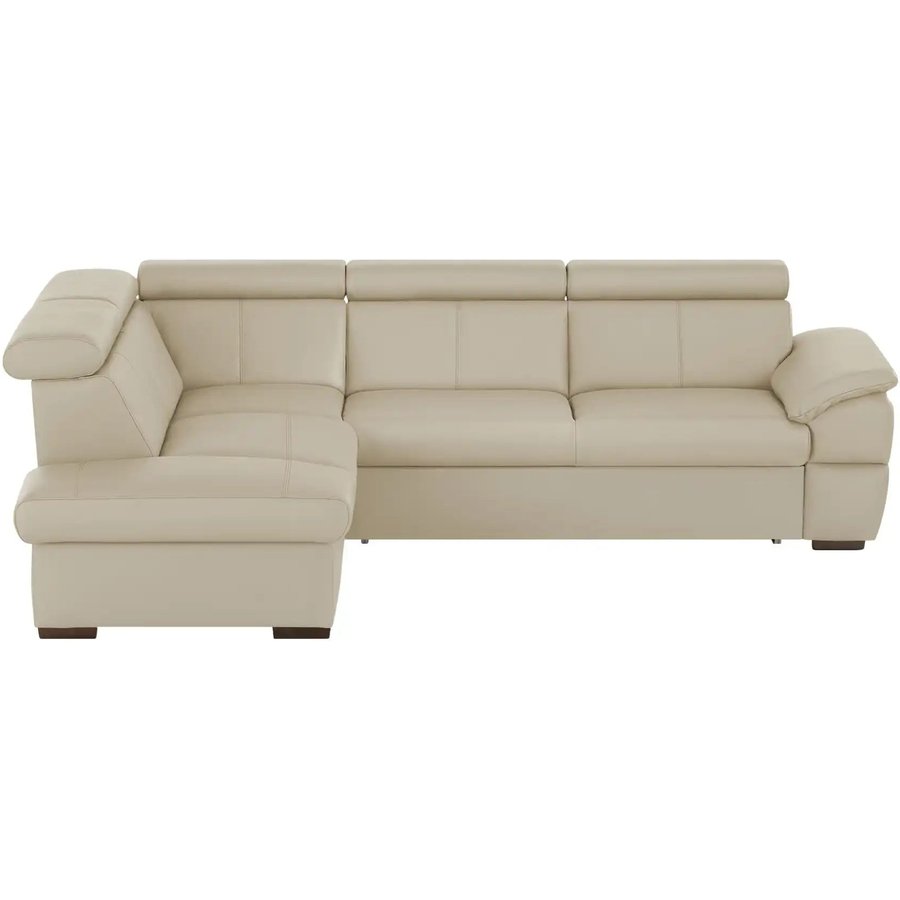 uno Ecksofa aus Echtleder Town, grau