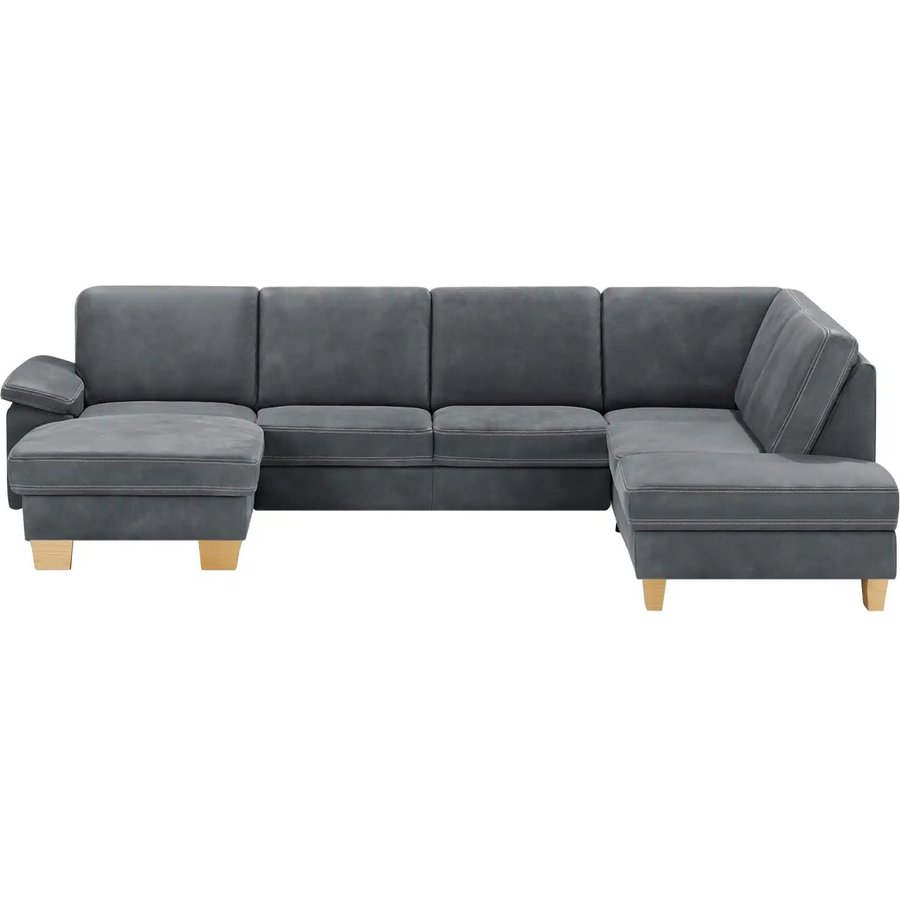 meinSofa Wohnlandschaft Leder Samu, grau