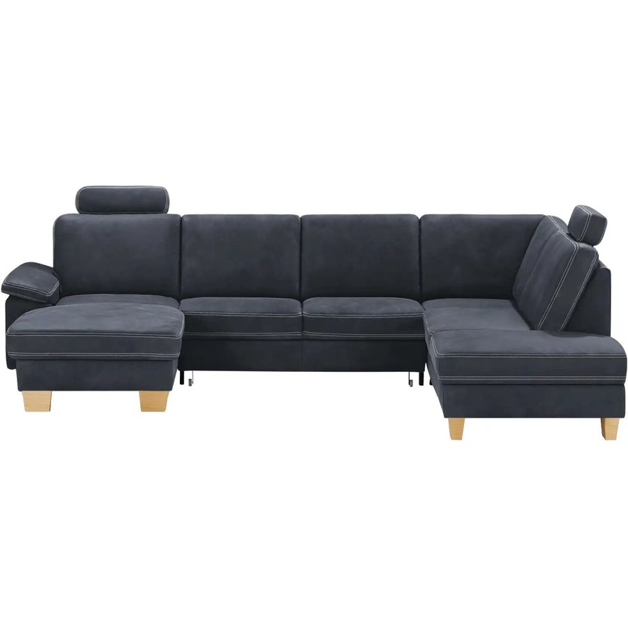 meinSofa Wohnlandschaft Leder Samu, blau