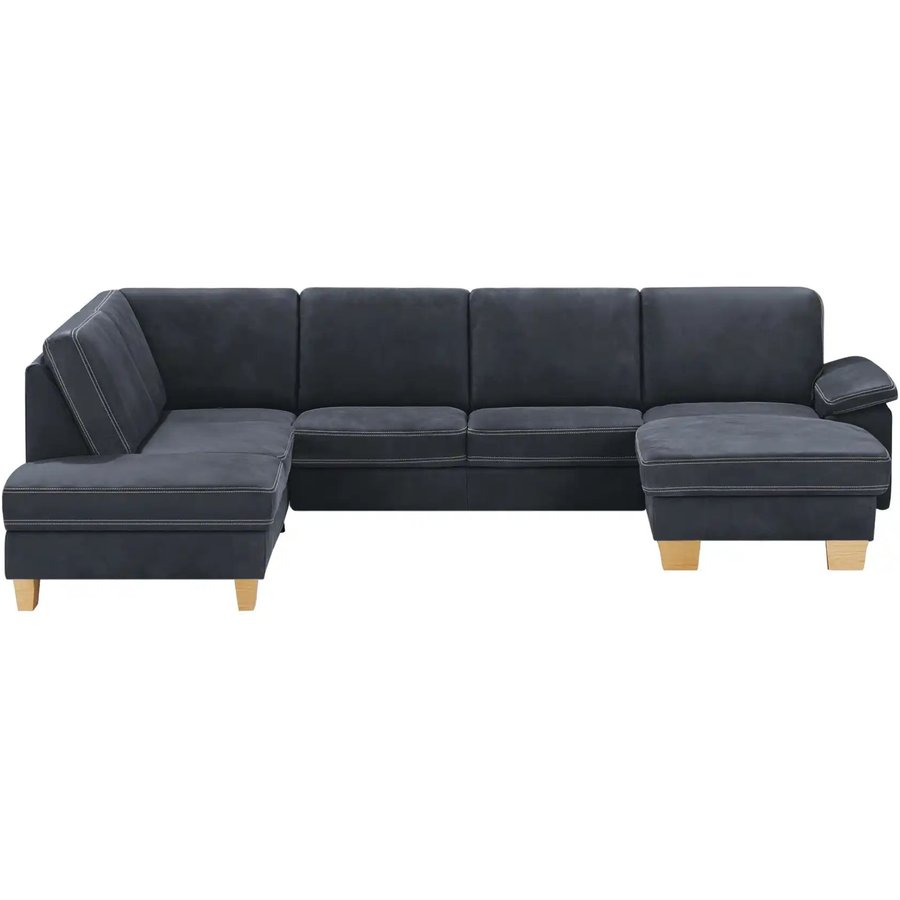 meinSofa Wohnlandschaft Leder Samu, blau