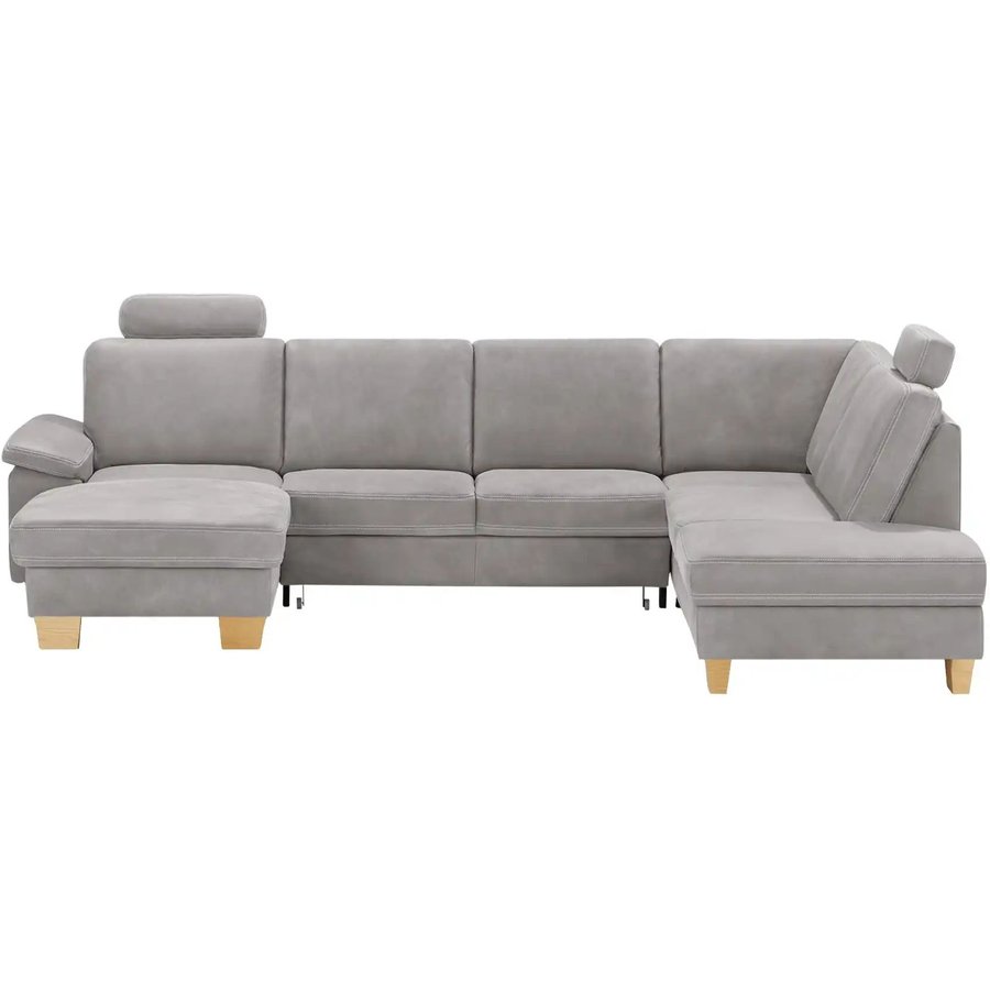 meinSofa Wohnlandschaft Leder Samu, grau
