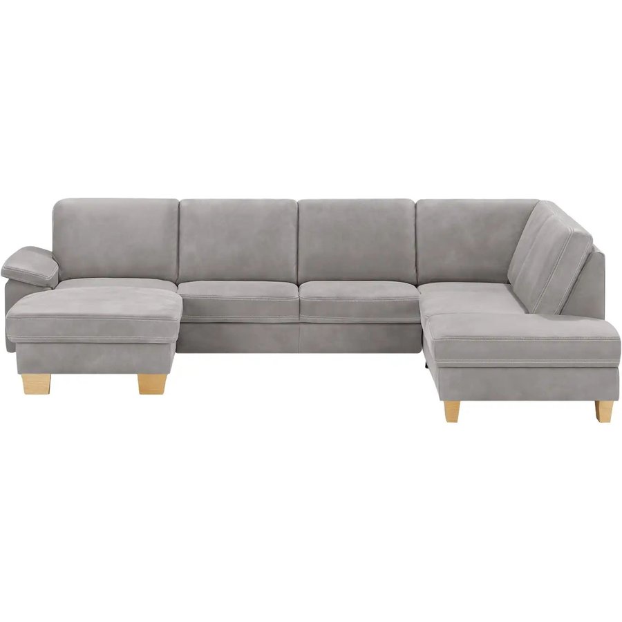 meinSofa Wohnlandschaft Leder Samu, grau