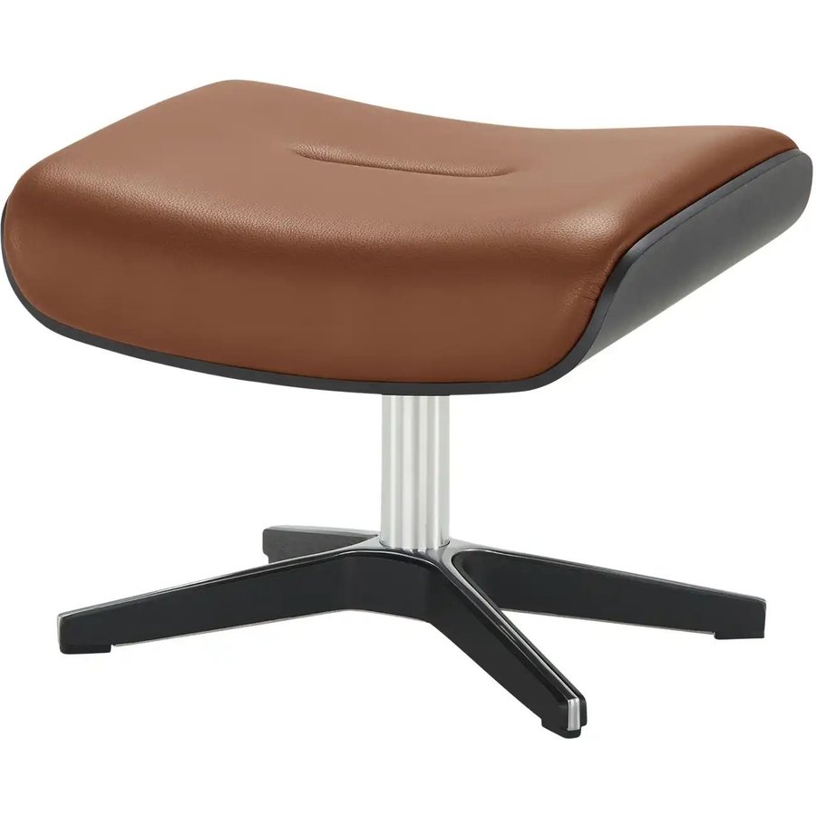 Hocker aus Leder, braun