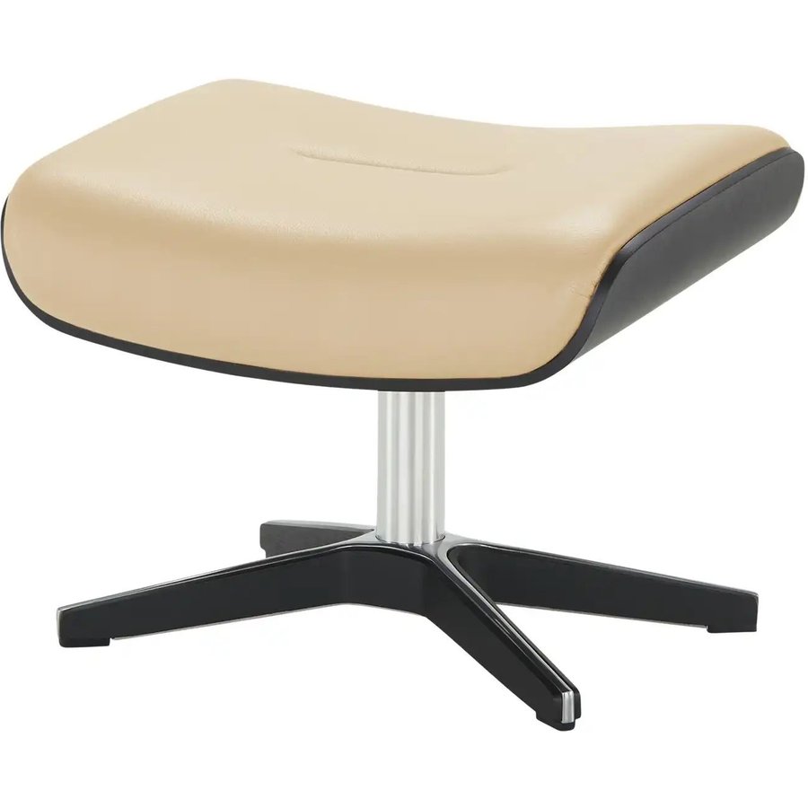 Hocker aus Leder Timeout, creme
