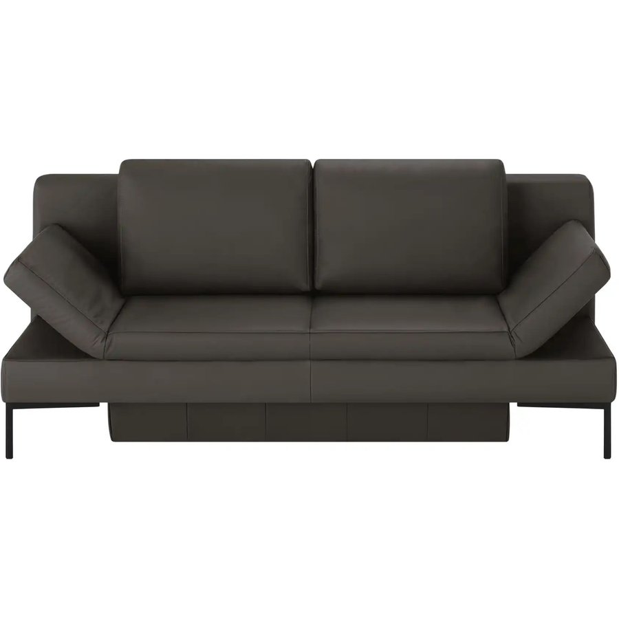 Schlafsofa mit Sitz- und Rückenfläche aus Echtleder Kenny, braun