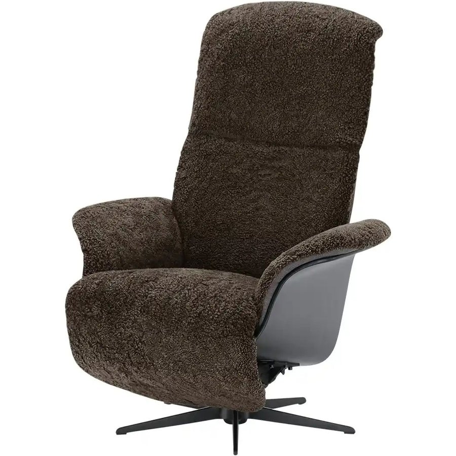 Nils Olsen Relaxsessel mit Schaffell Frederik, braun