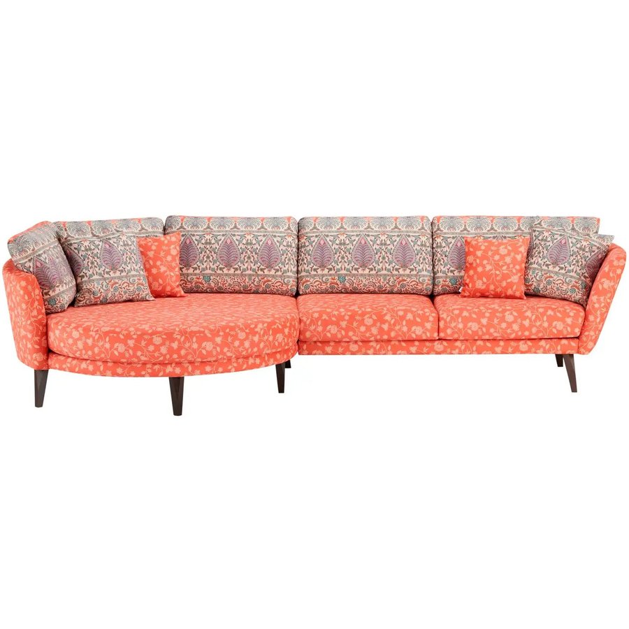 bassetti by SCHRÖNO Ecksofa Livorno, rot