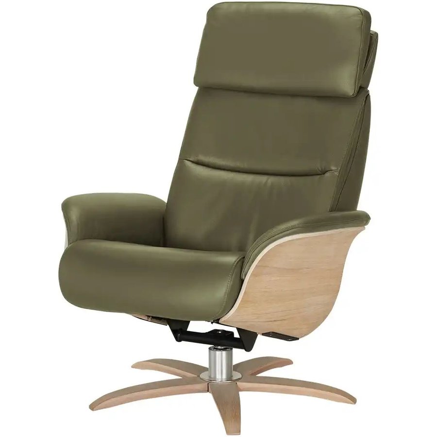 Nils Olsen Relaxsessel Leder mit Relaxfunktion Balance, grün