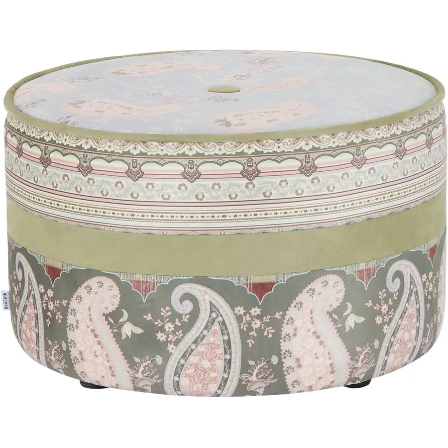bassetti by SCHRÖNO Pouf aus Velours Tino, grün