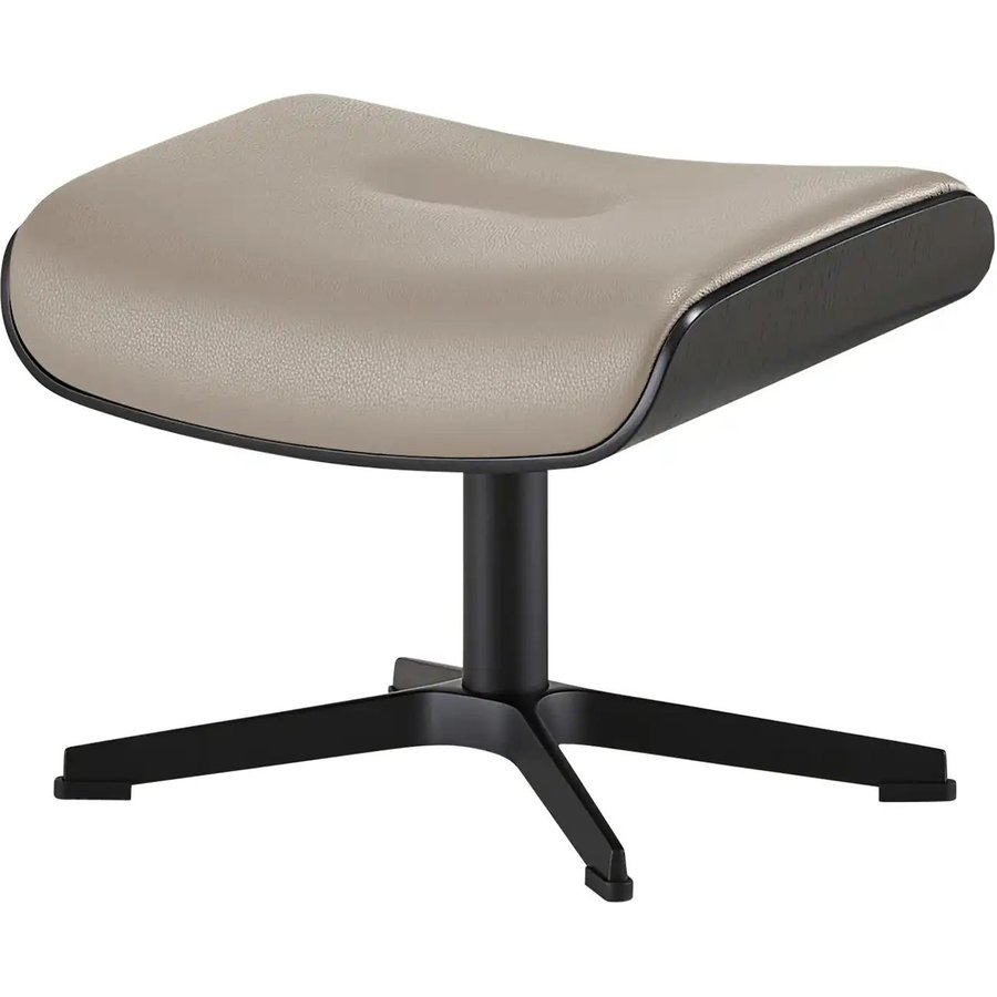 Hocker aus Leder Timeout, grau