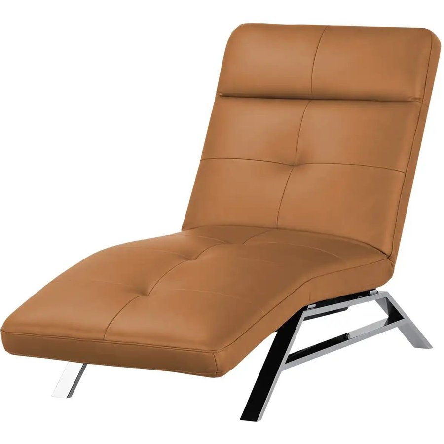 Relaxliege aus Leder Riva, orange