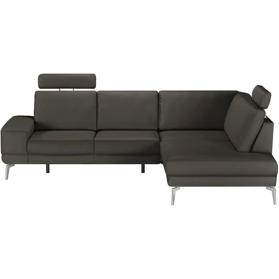 meinSofa Ecksofa aus Leder Dana, braun