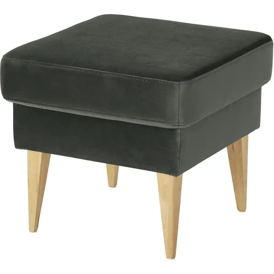 Twist Hocker aus Samt Taco, grau