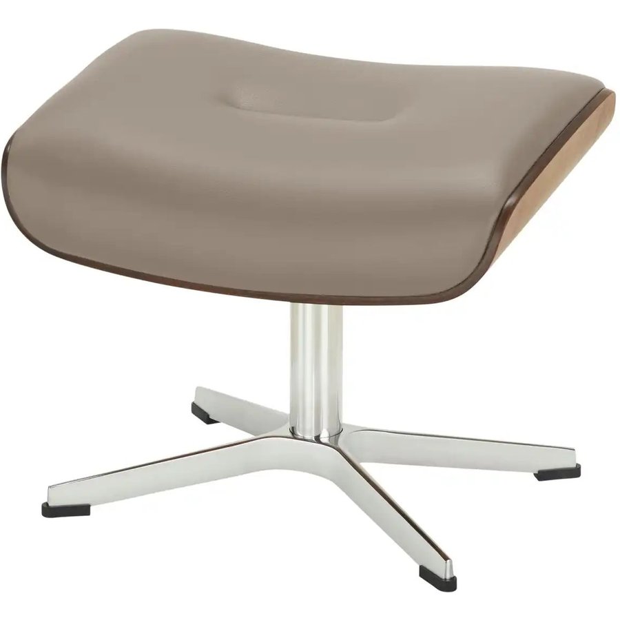 Hocker aus Leder Timeout, grau