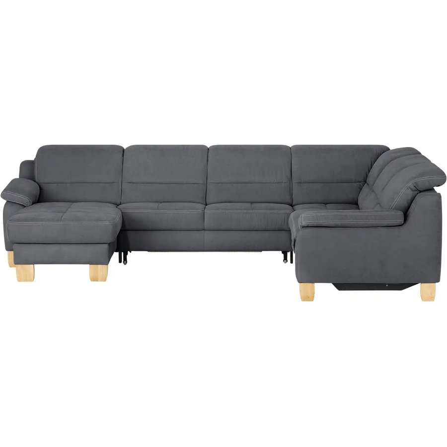 meinSofa Wohnlandschaft aus Mikrofaser Hanna, grau