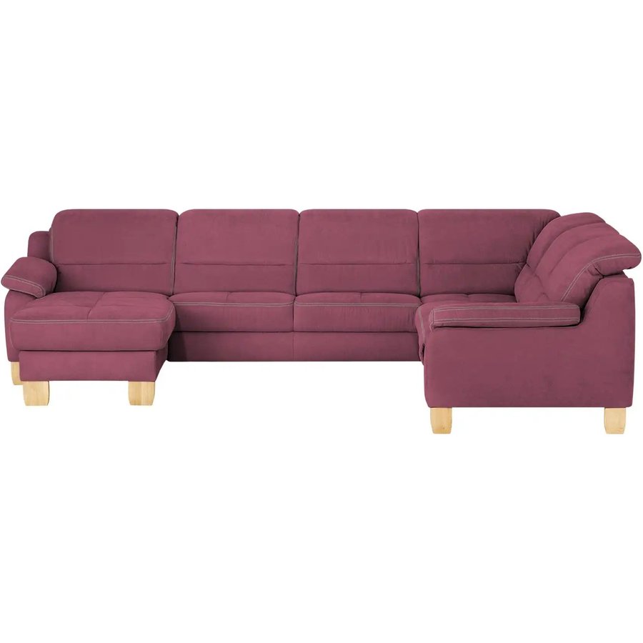 meinSofa Wohnlandschaft aus Mikrofaser Hanna, rot