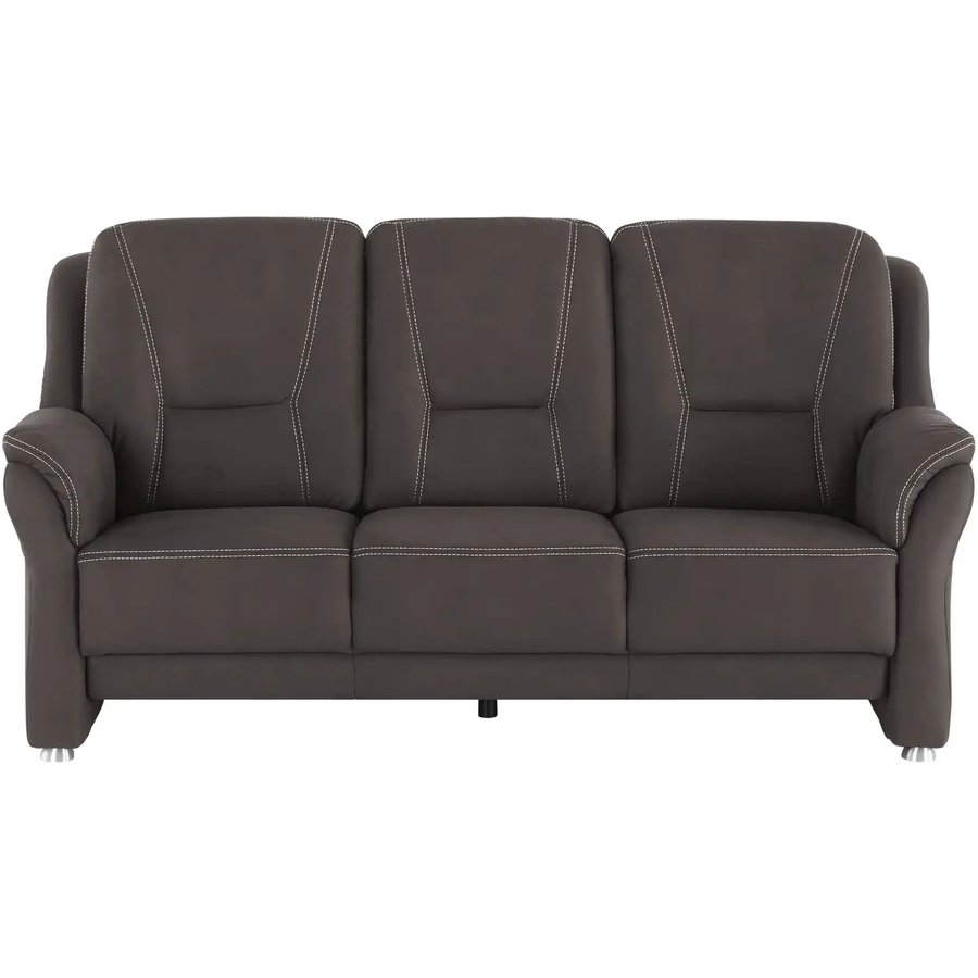 meinSofa Sofa 3-sitzig aus Mikrofaser Wilma, braun