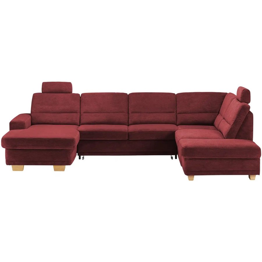 meinSofa Wohnlandschaft aus Mikrofaser Marc, rot