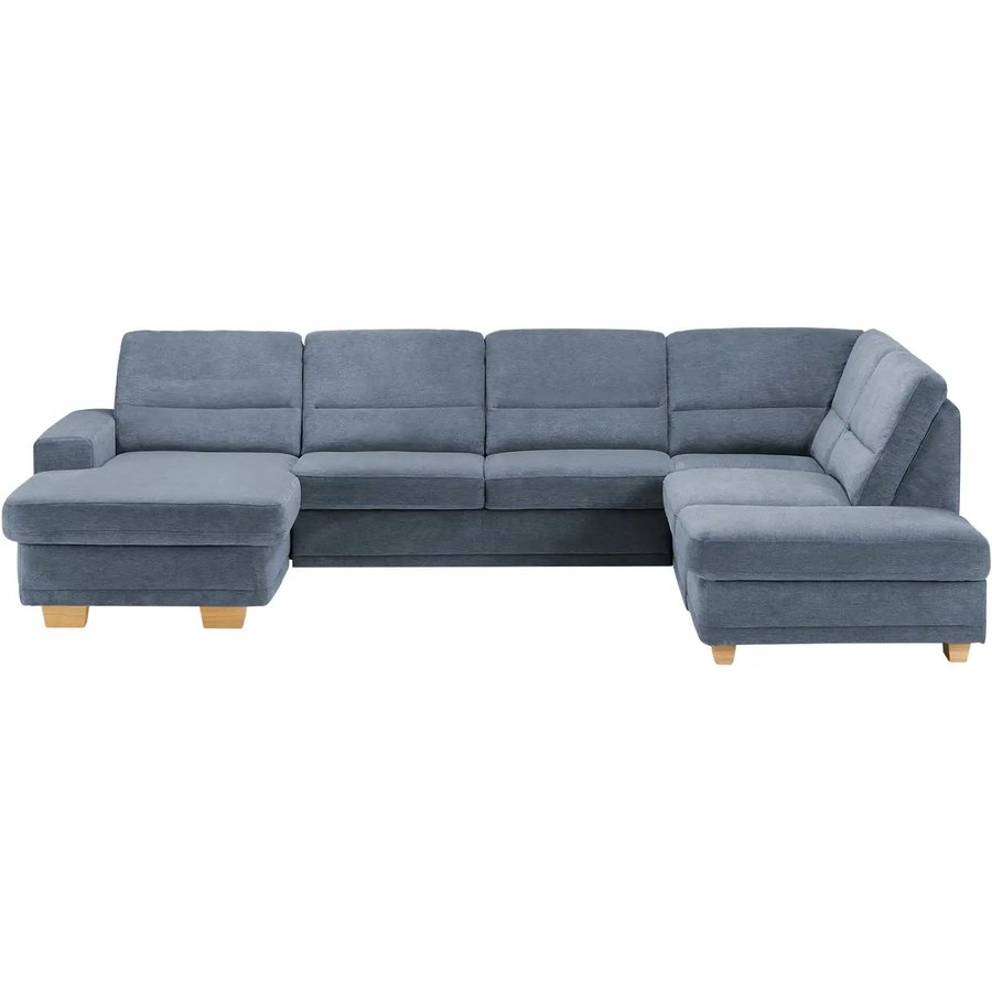 meinSofa Wohnlandschaft aus Mikrofaser Marc, blau