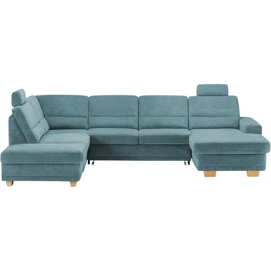 meinSofa Wohnlandschaft aus Mikrofaser Marc, blau