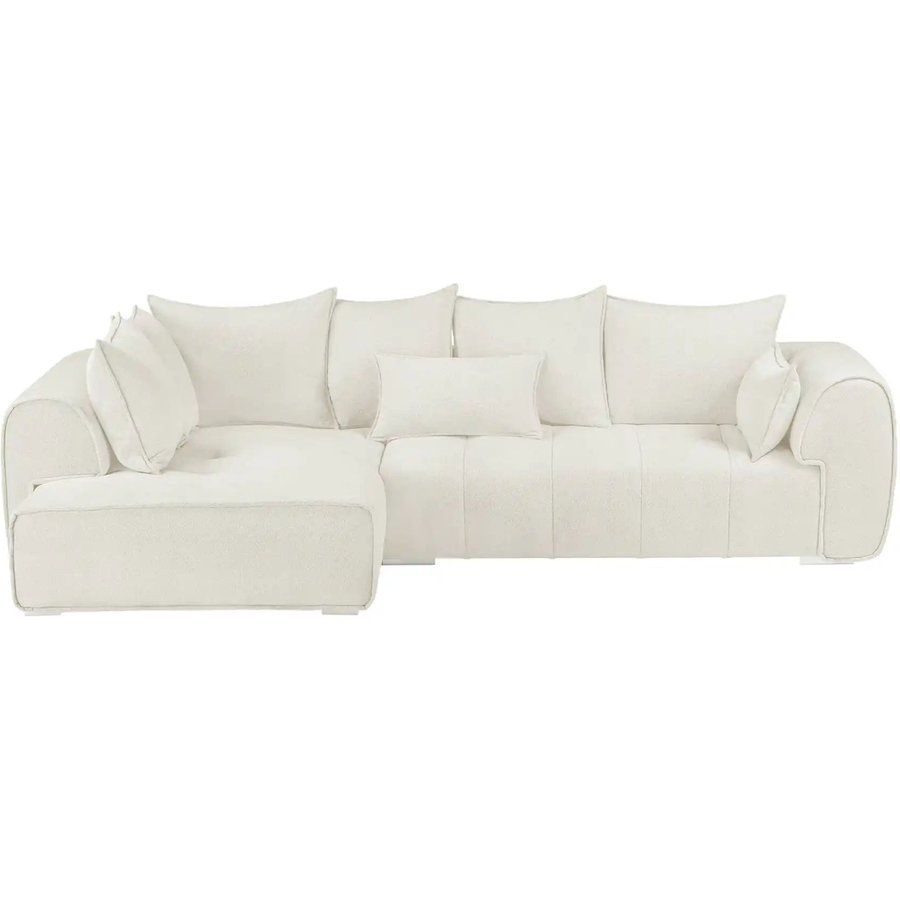uno Ecksofa beidseitig montierbar London, creme