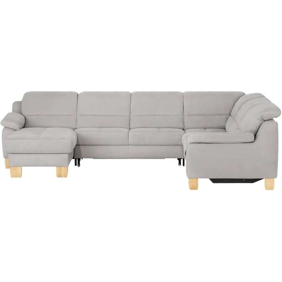 meinSofa Wohnlandschaft aus Mikrofaser Hanna, grau