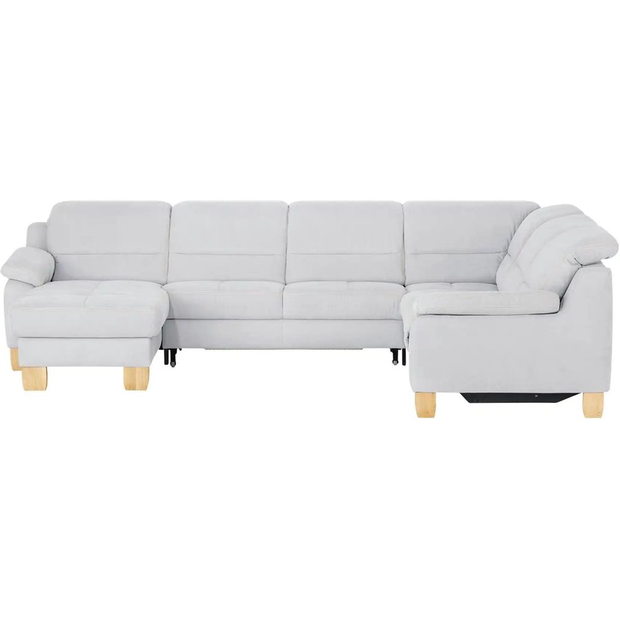 meinSofa Wohnlandschaft aus Mikrofaser Hanna, grau