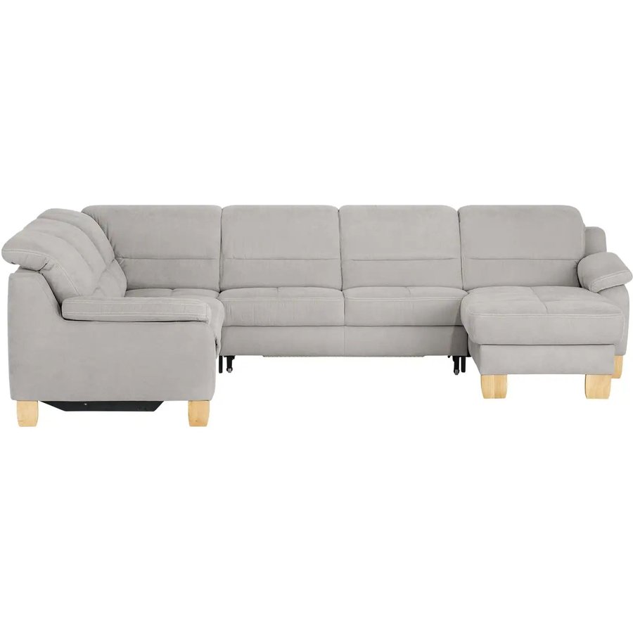 meinSofa Wohnlandschaft aus Mikrofaser Hanna, grau