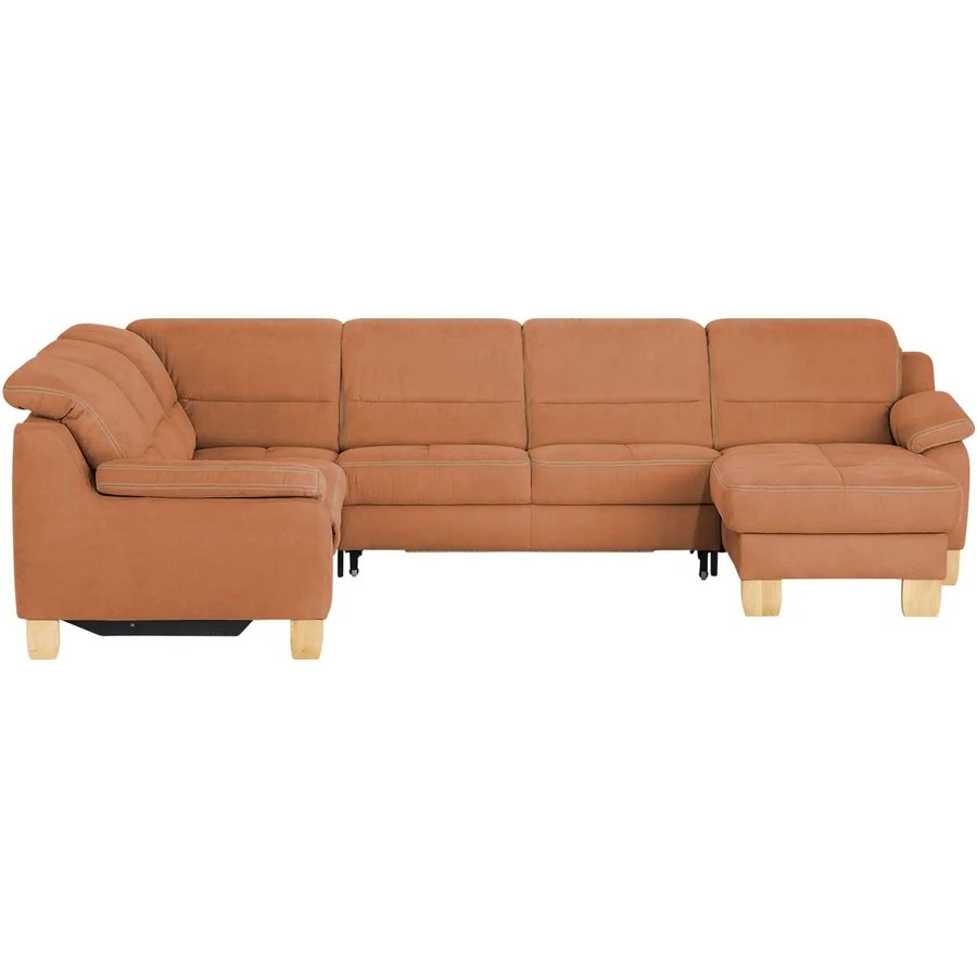 meinSofa Wohnlandschaft aus Mikrofaser Hanna, orange