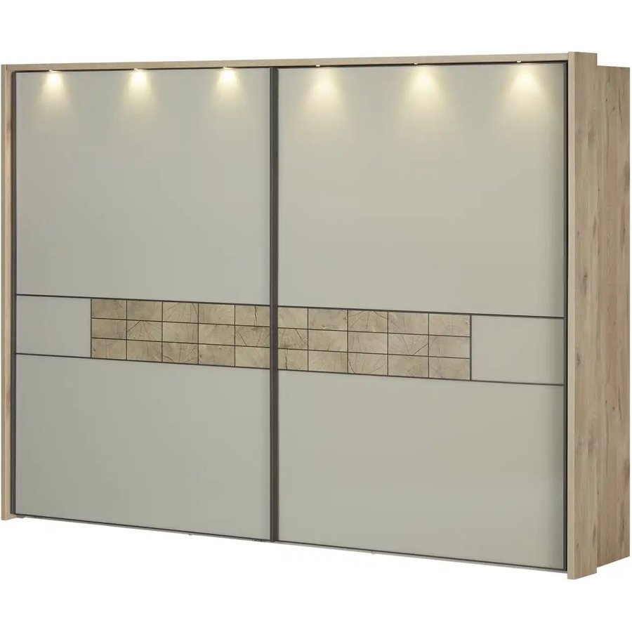 Schwebetürenschrank 2-türig, beige