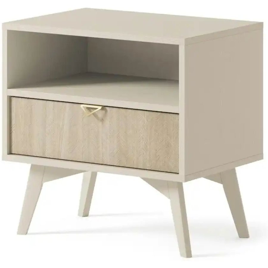 Nachtkommode, beige