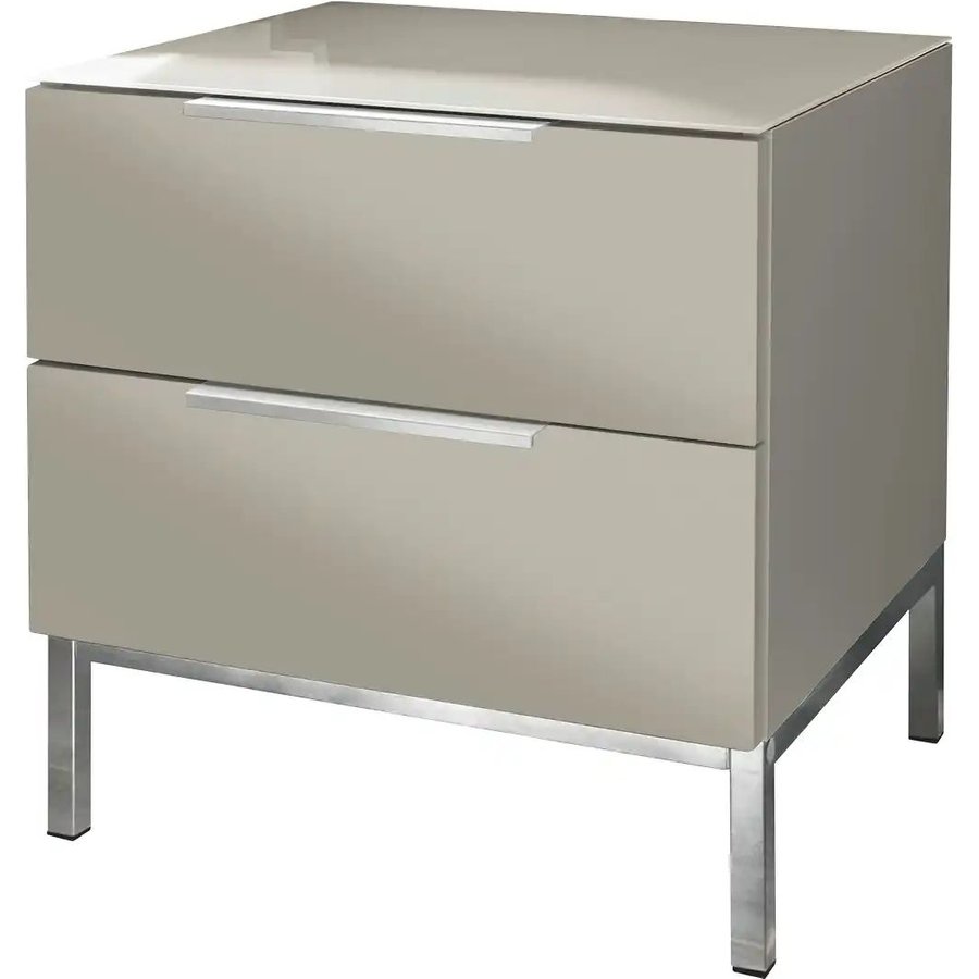 Nachtkommode mit 2 Schüben Bari, beige