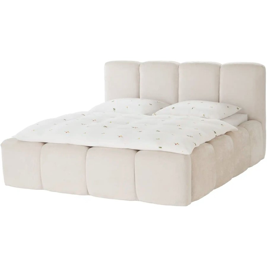 Polsterbett mit Bettkasten Newbury, beige