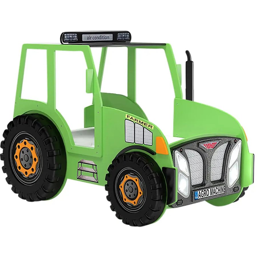 Autobett Traktor, grün