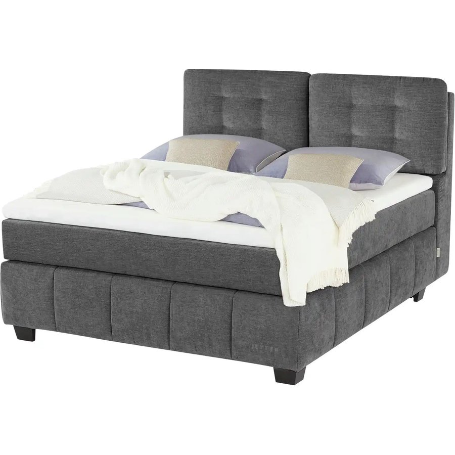 Jette Home Boxspringbett Jette Pillow, grau