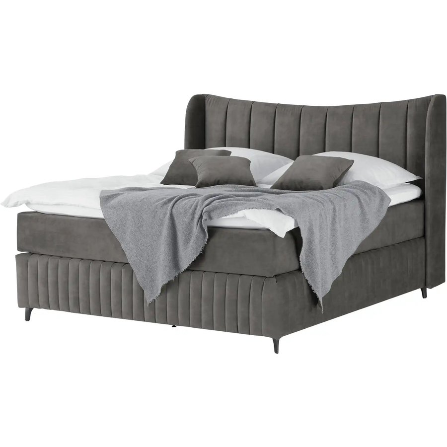 Kings and Queens Boxspringbett Uldur, grau