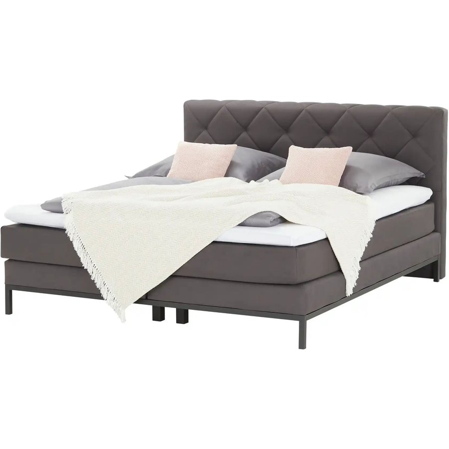 uno Boxspringbett Rockaway, grau