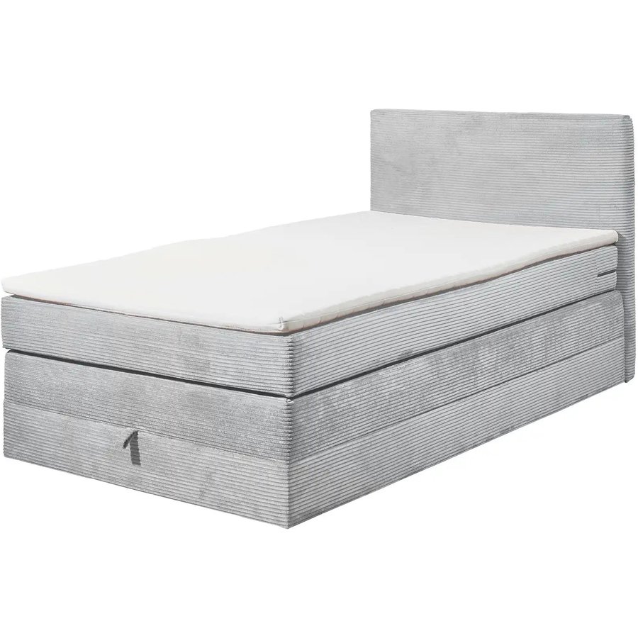 Boxspringbett Lumb, grau