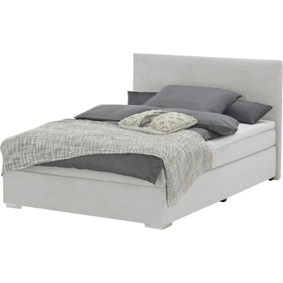 Boxbett Cord Härtegrad H3 140x200 cm Moseley, grau